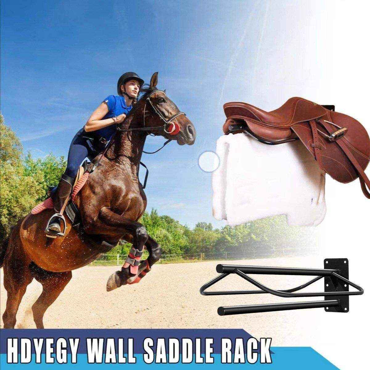 Wall-Mounted Saddle Rack With Double Saddle Pad Holder - Image 5