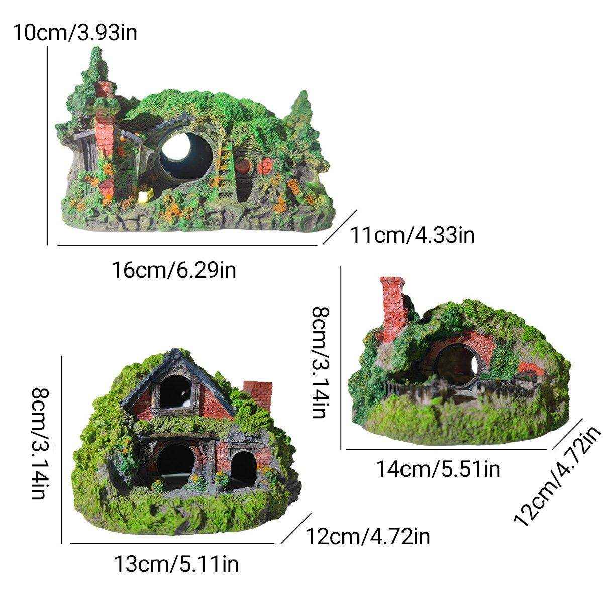 Grass House Aquarium Ornament Realistic Fish Tank Decoration for Fresh & Saltwater - Image 11