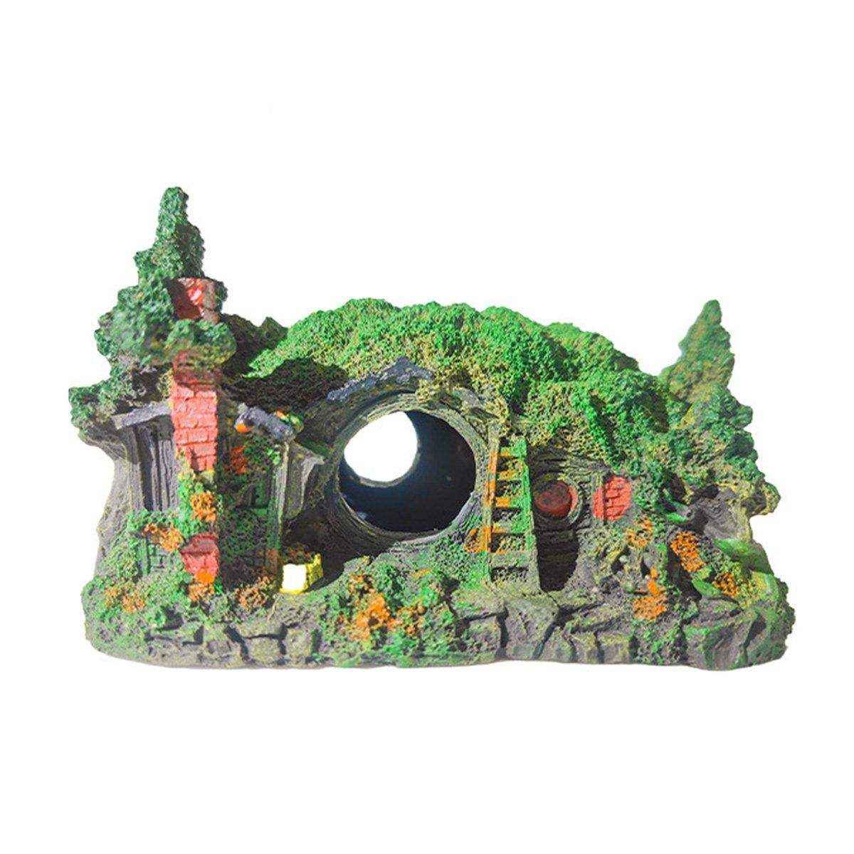 Grass House Aquarium Ornament Realistic Fish Tank Decoration for Fresh & Saltwater - Image 17