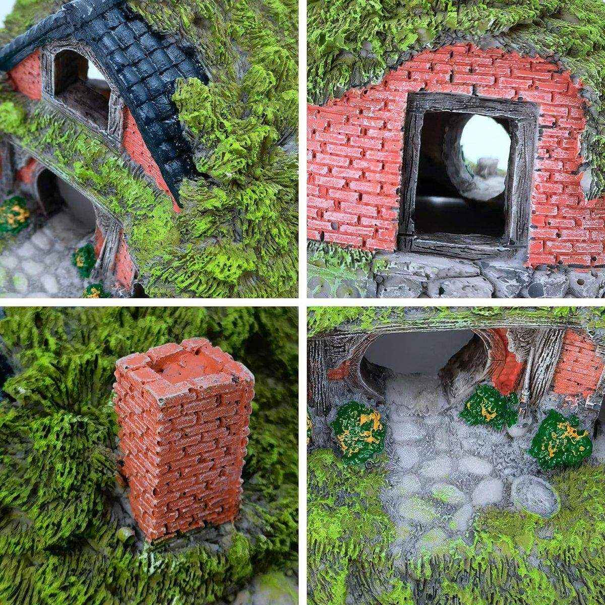 Grass House Aquarium Ornament Realistic Fish Tank Decoration for Fresh & Saltwater - Image 6