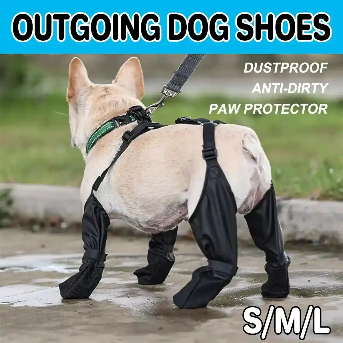 Waterproof Dog Shoes with Adjustable Suspenders Anti-Slip Dog Boots - Image 2