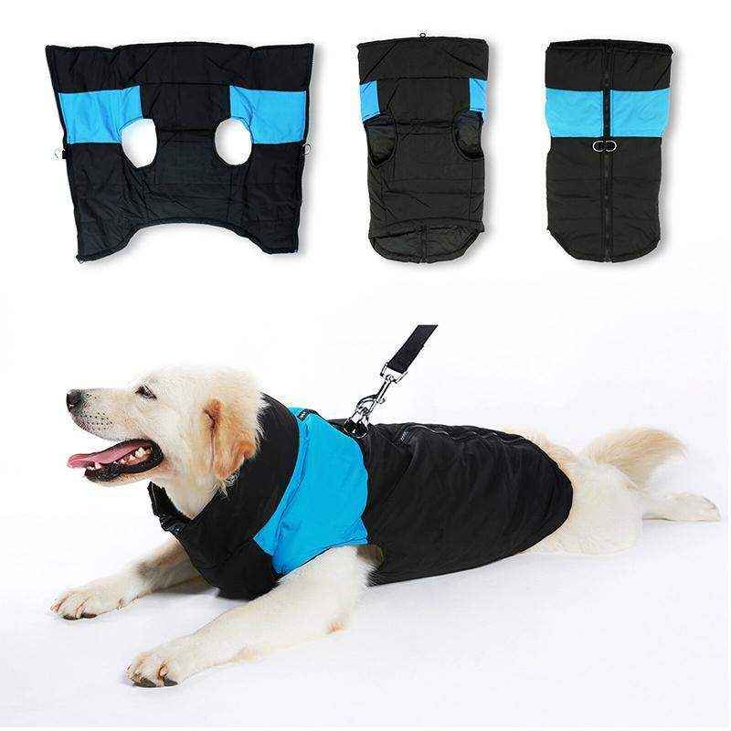 Warm Waterproof Large Dog Jacket - Padded Winter Coat for Pet Windbreaker Vest - Image 5