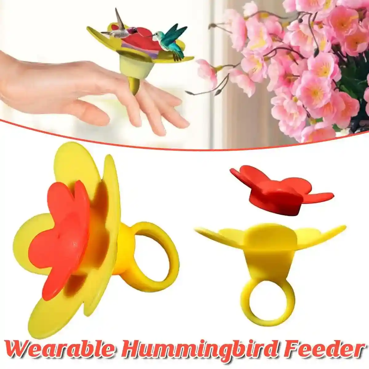 Wearable Hummingbird Feeder Ring for Close-Up Bird Feeding - Image 2