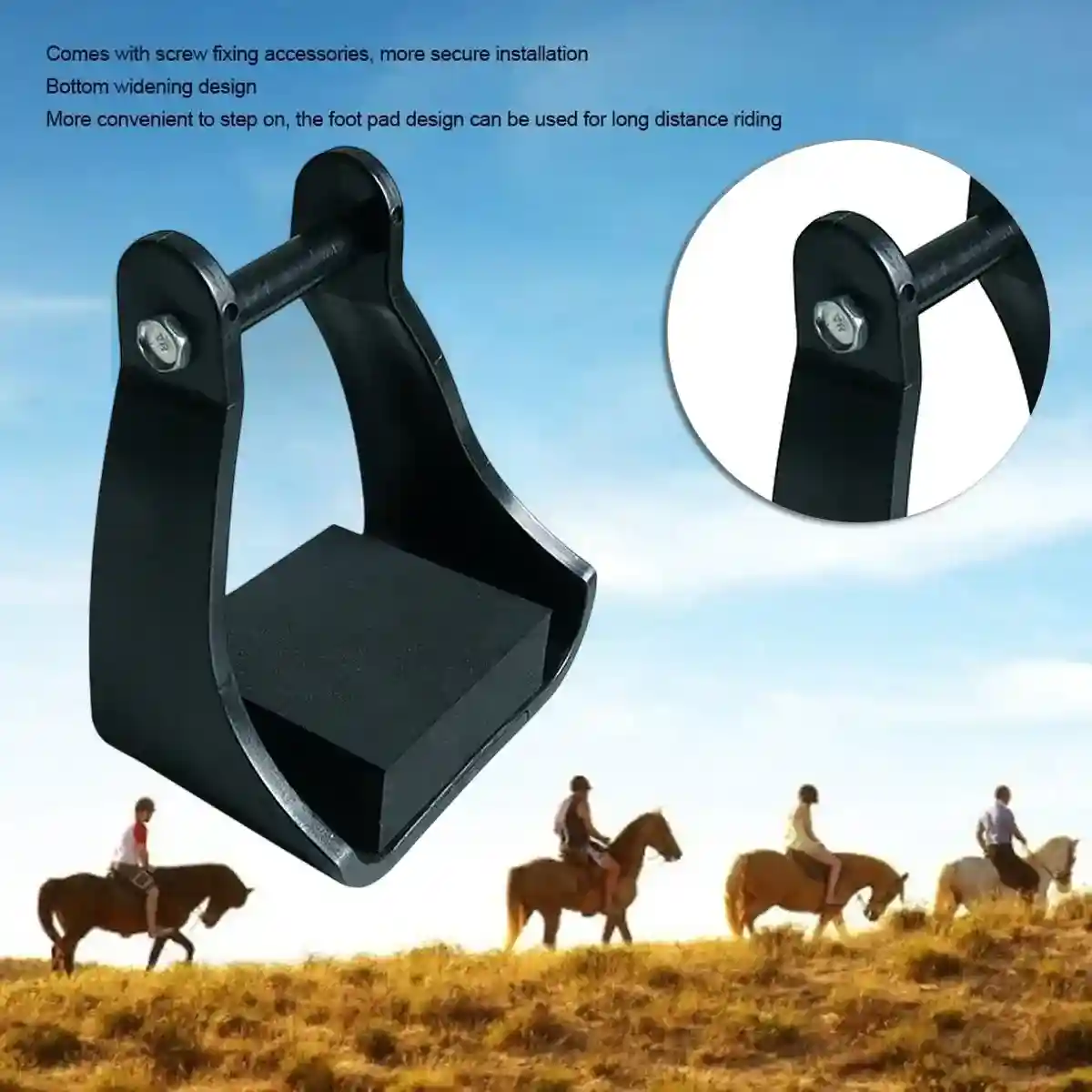 2PCS Lightweight Western Stirrup with Cushion Pads for Horse Riding - Image 4