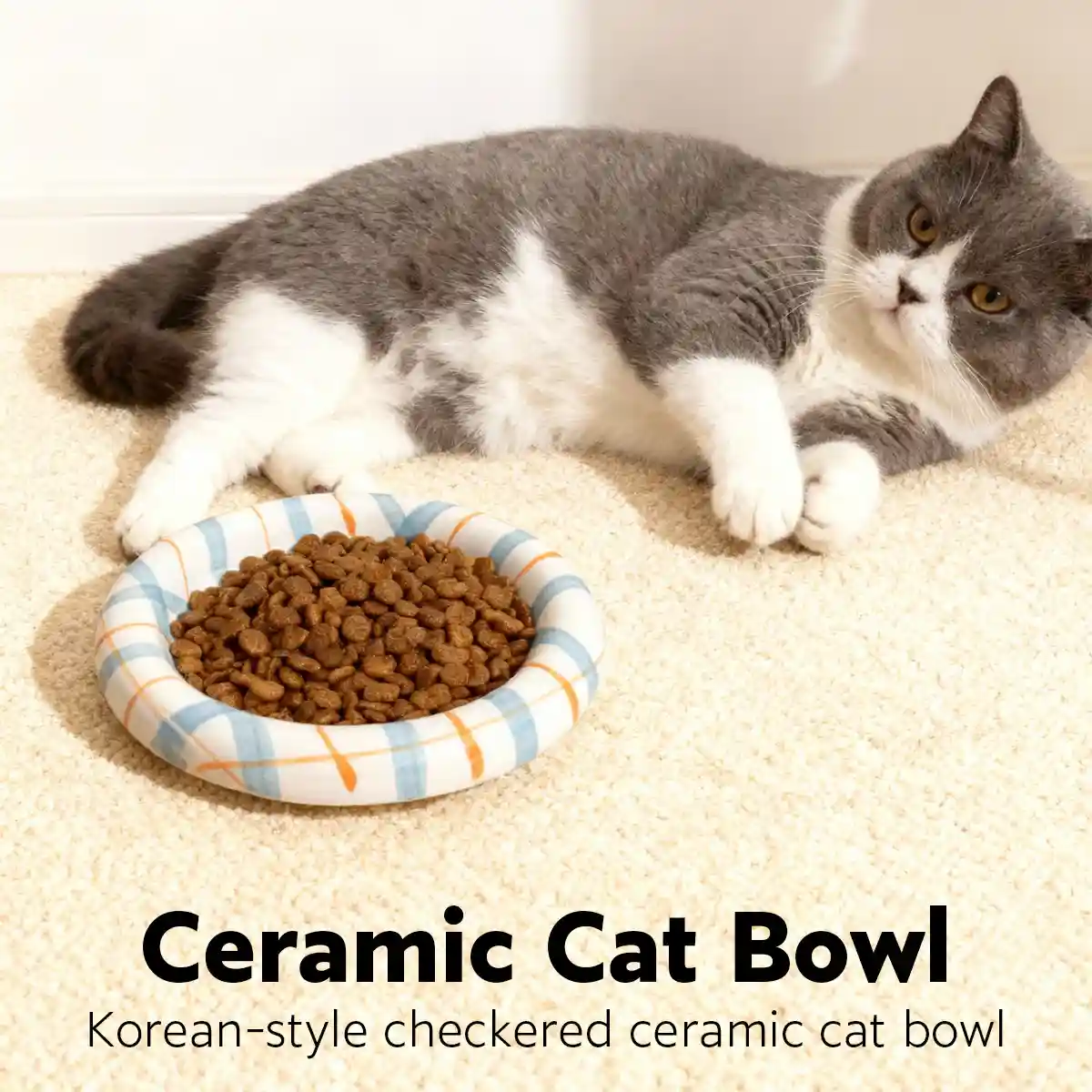 Whisker-Friendly Ceramic Cat Bowl - Image 11