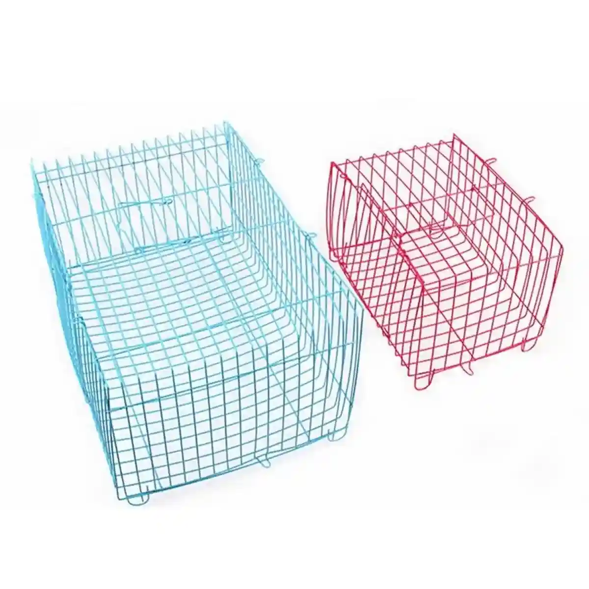 Wire Frame Small Pet Transport Cages Set Durable and Foldable 10 Pack - Image 10