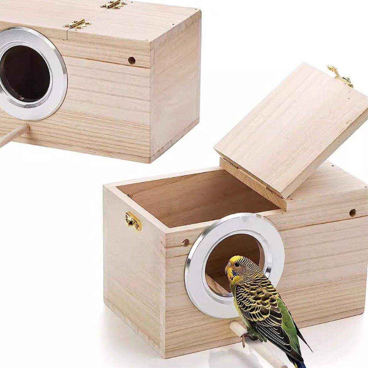 Wooden Bird Breeding Nest Box Bird House - Image 12