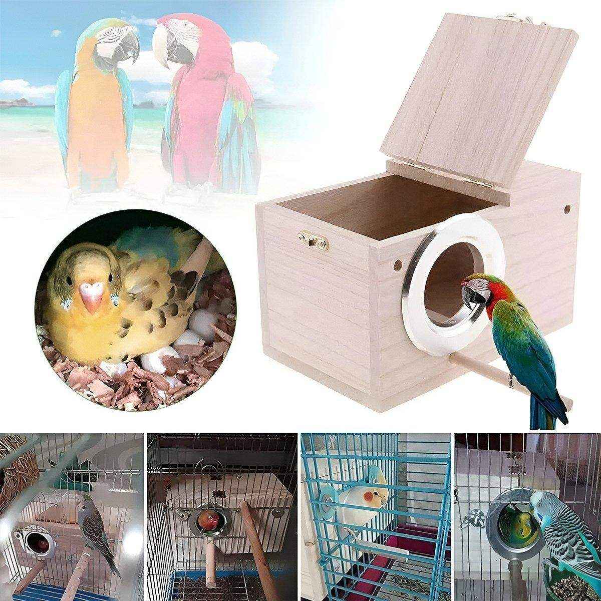 Wooden Bird Breeding Nest Box Bird House - Image 14