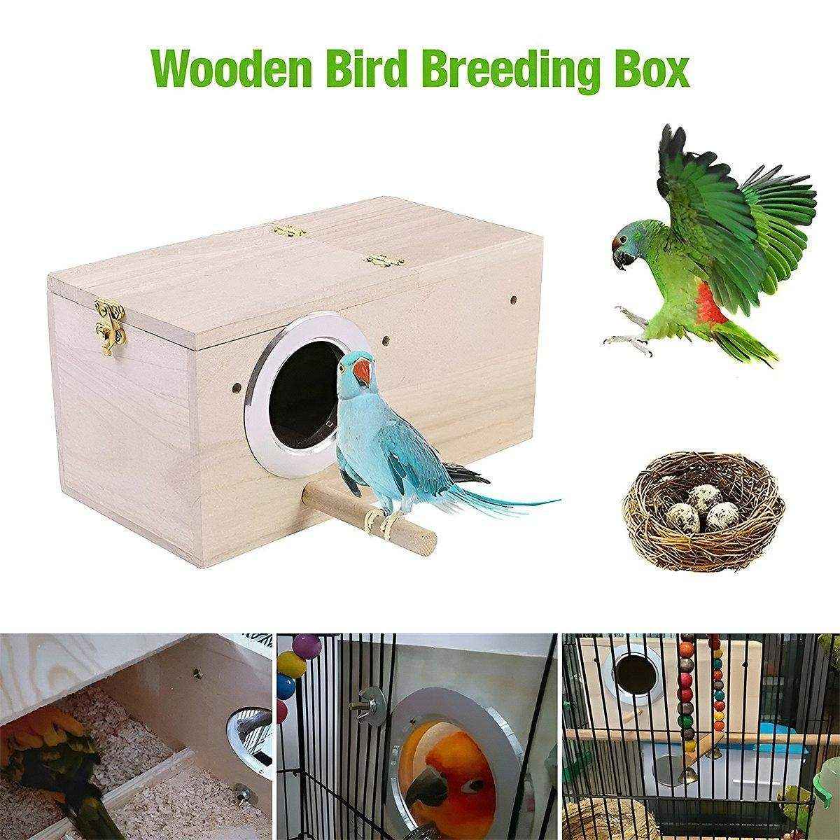 Wooden Bird Breeding Nest Box Bird House - Image 15
