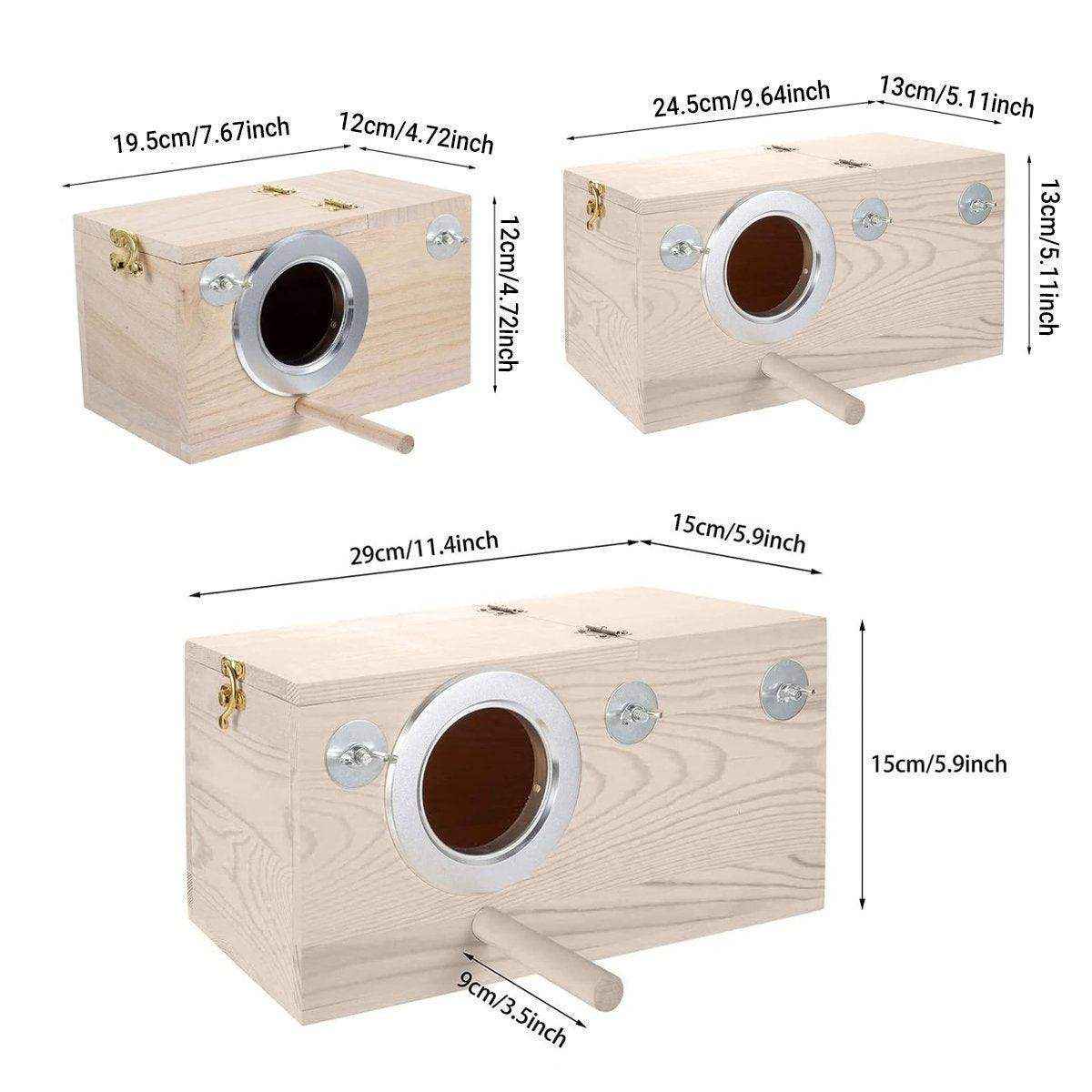 Wooden Bird Breeding Nest Box Bird House - Image 16