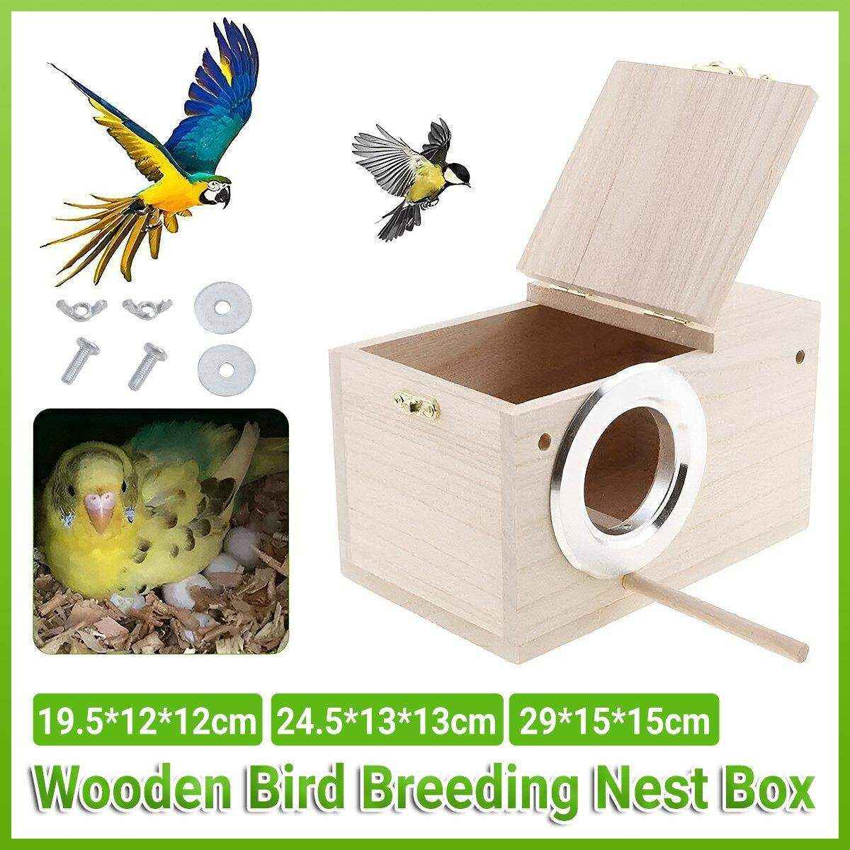 Wooden Bird Breeding Nest Box Bird House - Image 3