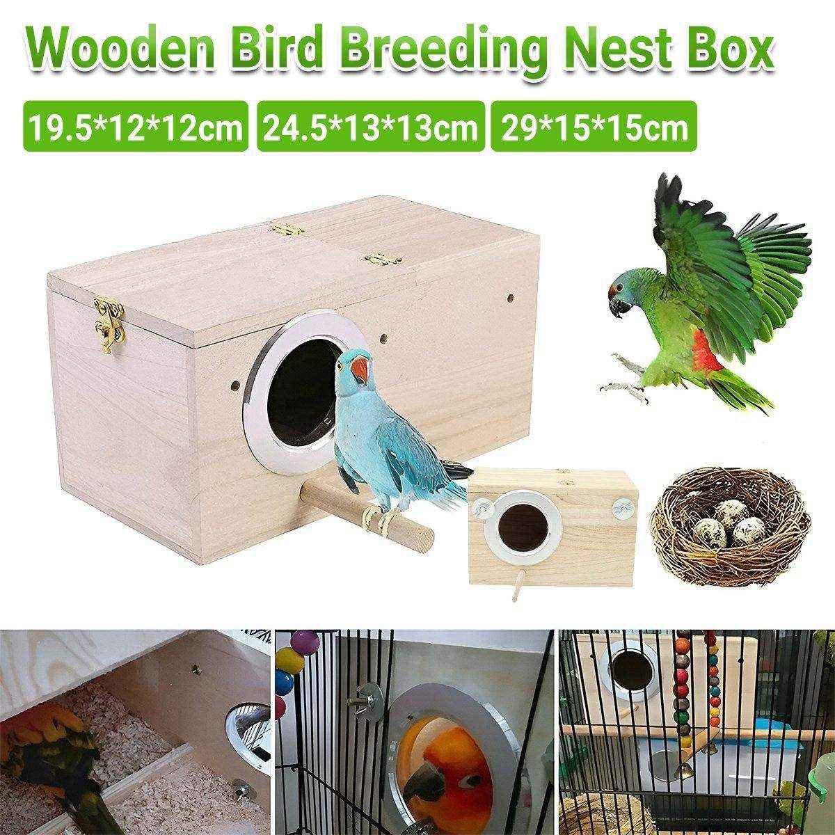 Wooden Bird Breeding Nest Box Bird House - Image 4