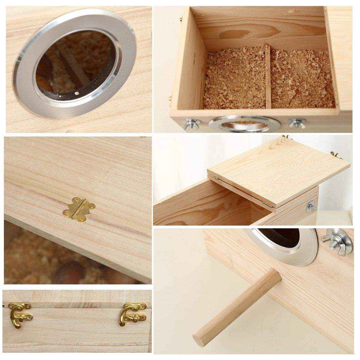 Wooden Bird Breeding Nest Box Bird House - Image 7