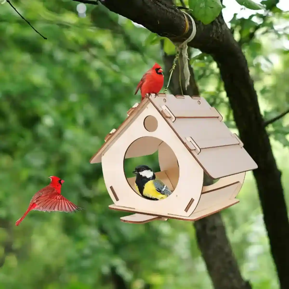 Creative DIY Garden Décor with Wooden Bird Feeder Kit - Image 7
