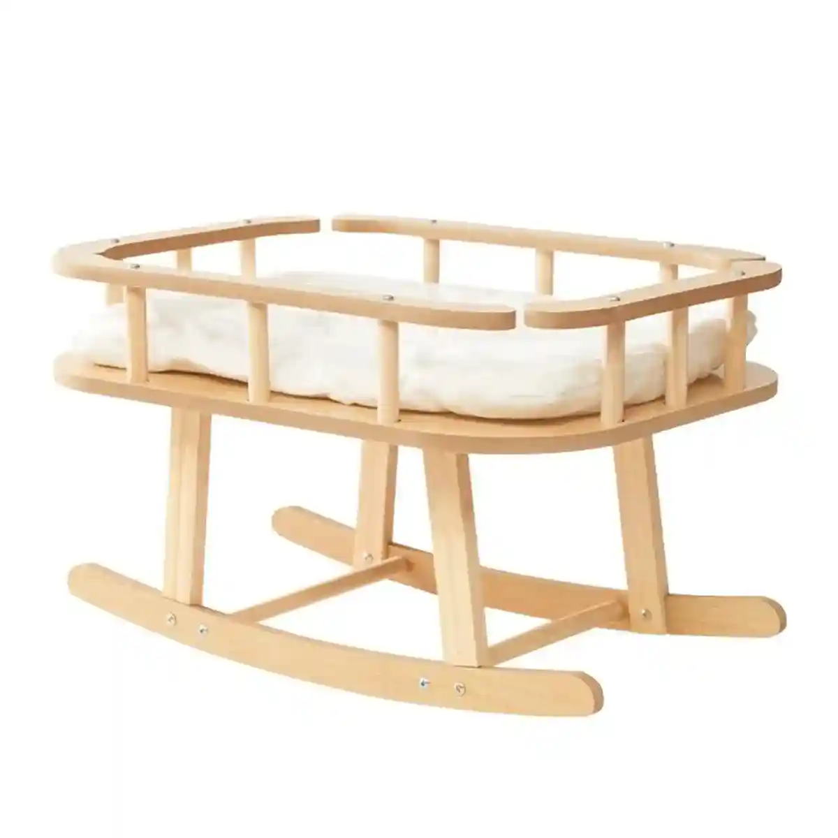 Wooden Cat Bed Simple Rocking Pet Bed Elevated Sleeping Furniture - Image 3