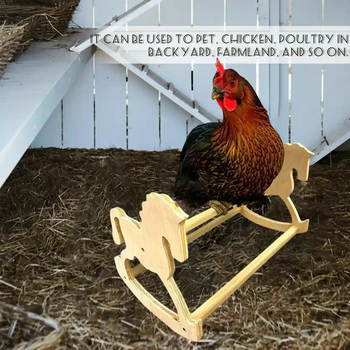 Wooden Chicken Stand Perch Poultry Pet Roosting Platform - Image 9
