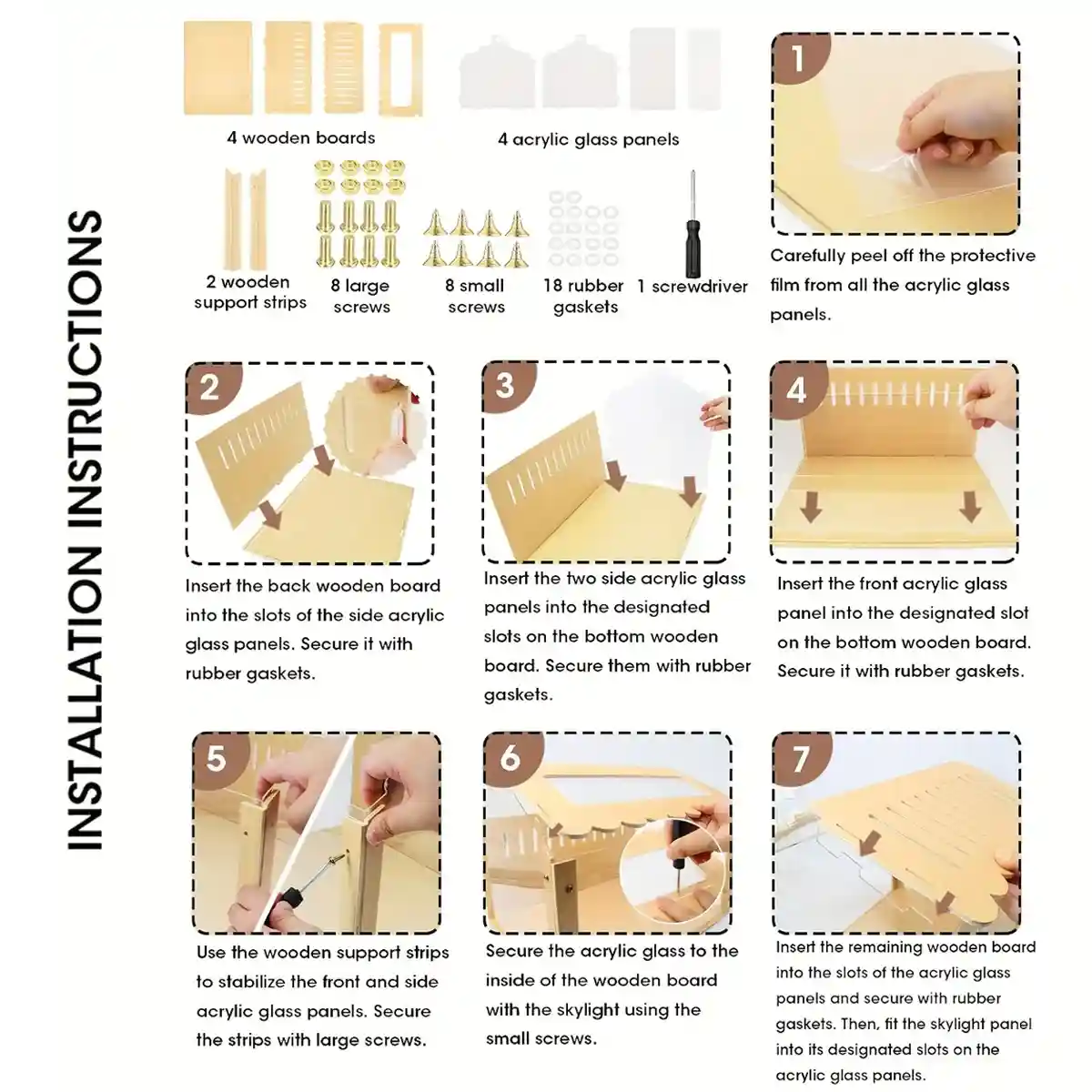 Wooden Hamster Cage Breathable Easy Clean Design - Image 11