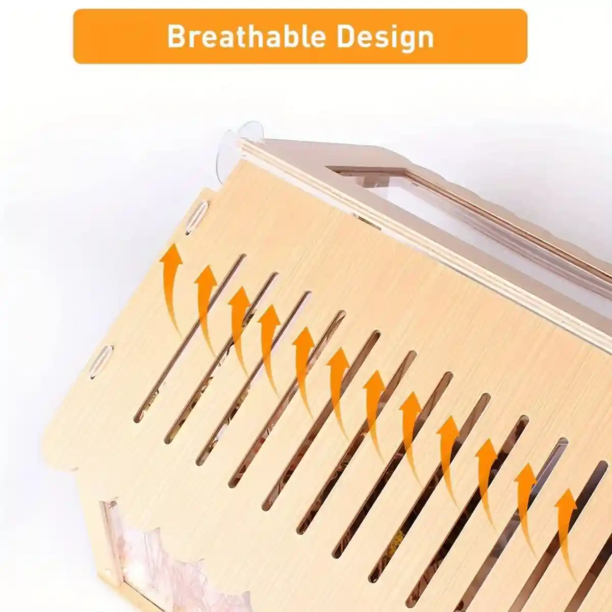 Wooden Hamster Cage Breathable Easy Clean Design - Image 5