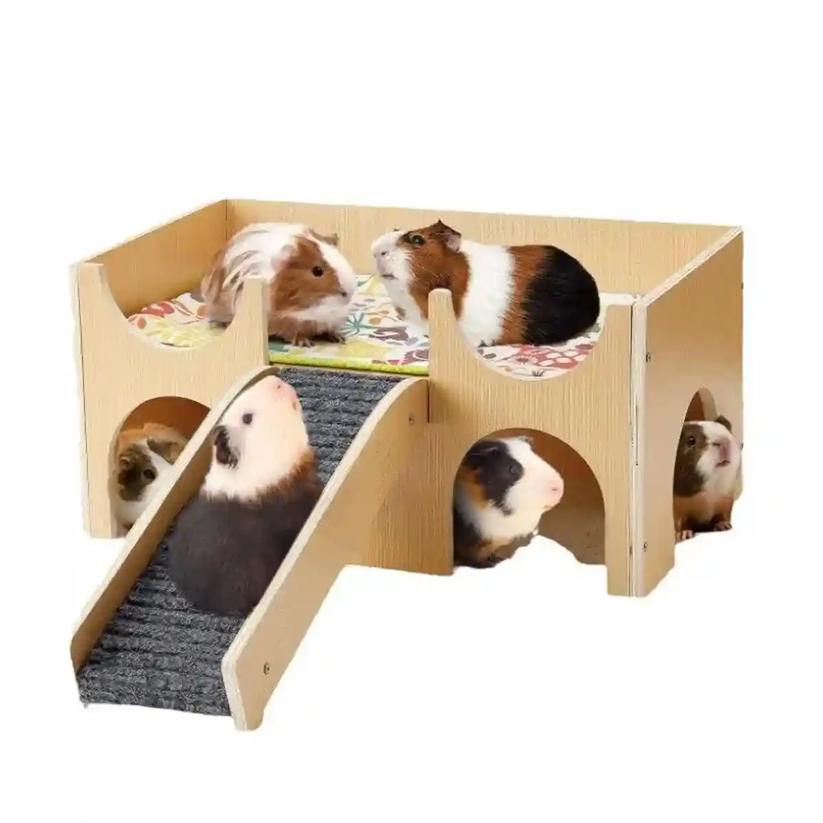 Durable Wooden Hamster House Cozy & Safe Small Pet Hideout - Image 3