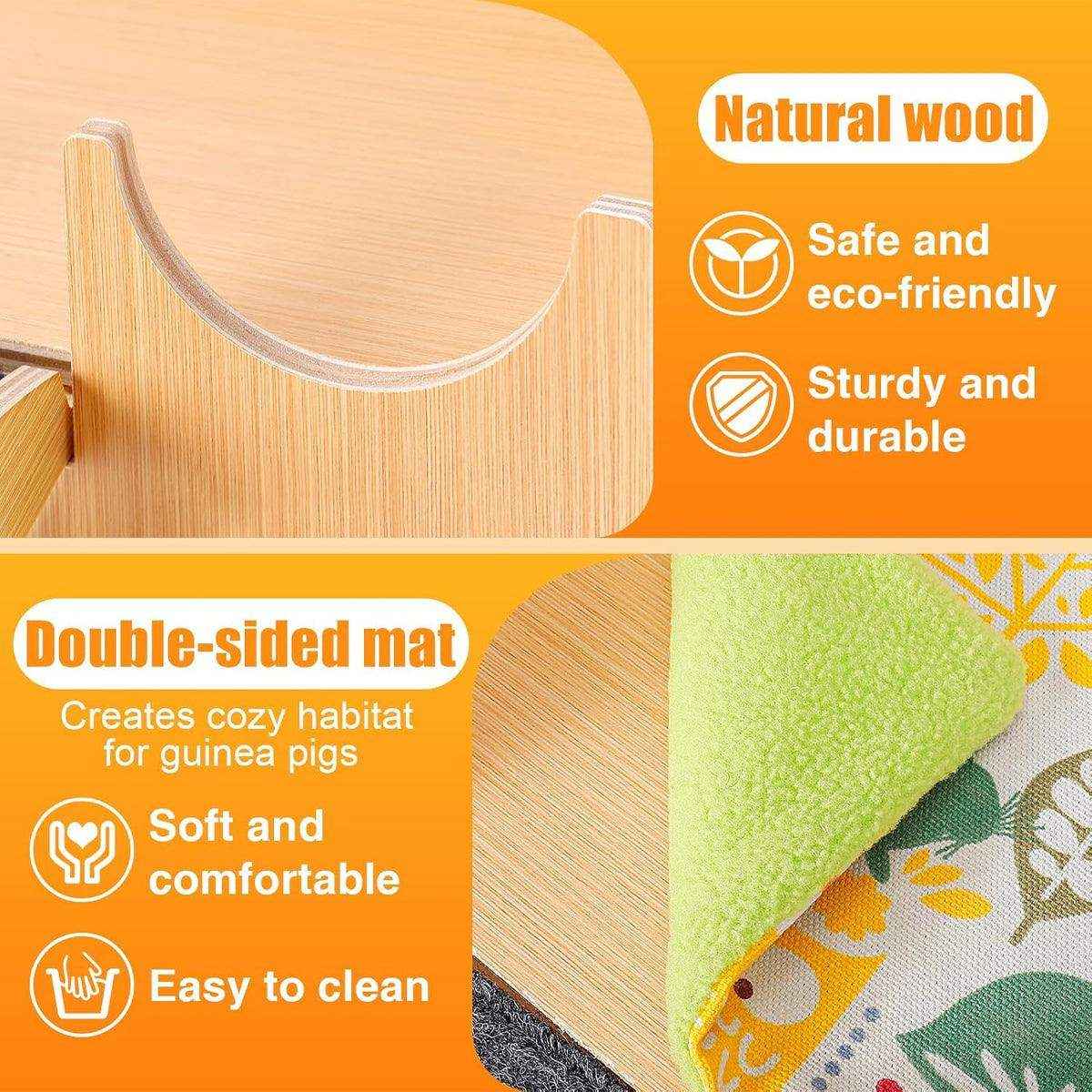 Durable Wooden Hamster House Cozy & Safe Small Pet Hideout - Image 7