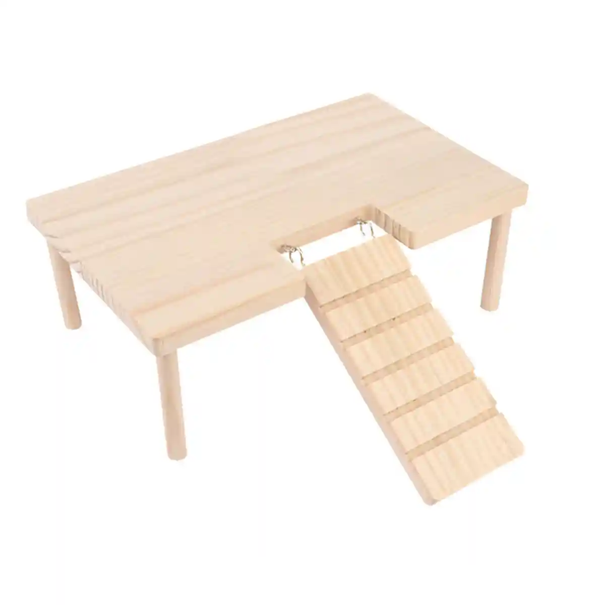 Wooden Hamster Platform With Ramp And Stairs For Climbing And Rest - Image 16