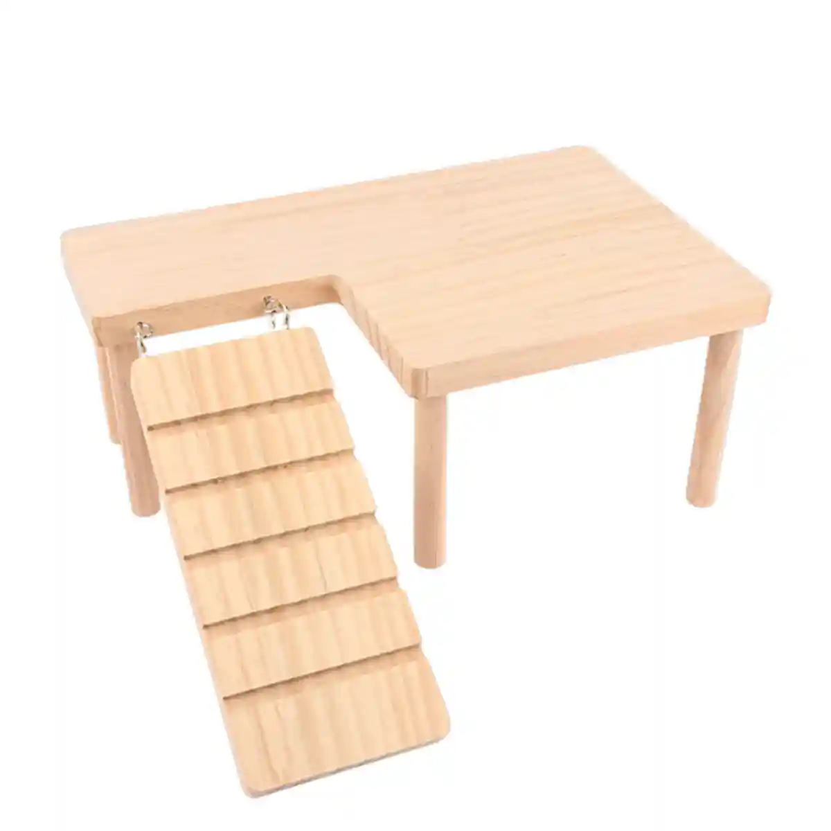 Wooden Hamster Platform With Ramp And Stairs For Climbing And Rest - Image 17
