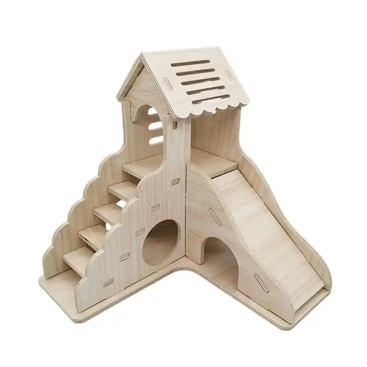 Fun Wooden Hamster Playground Slide for Small Pets Cage - Image 11