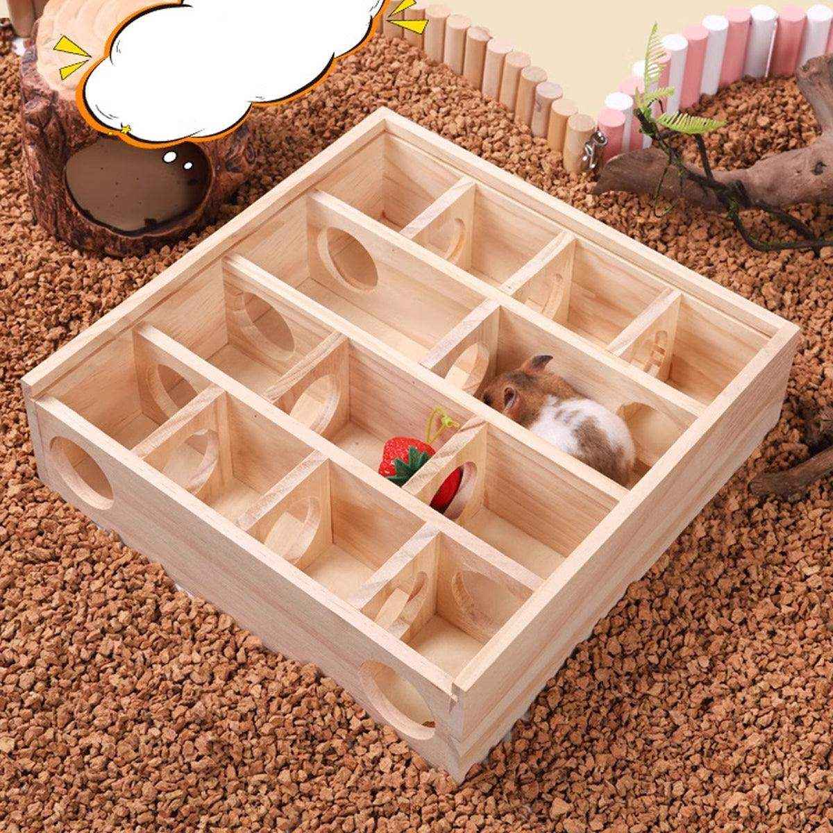 Interactive Wooden Hamster Toy Maze for Small Pets’ Play & Exercise - Image 14