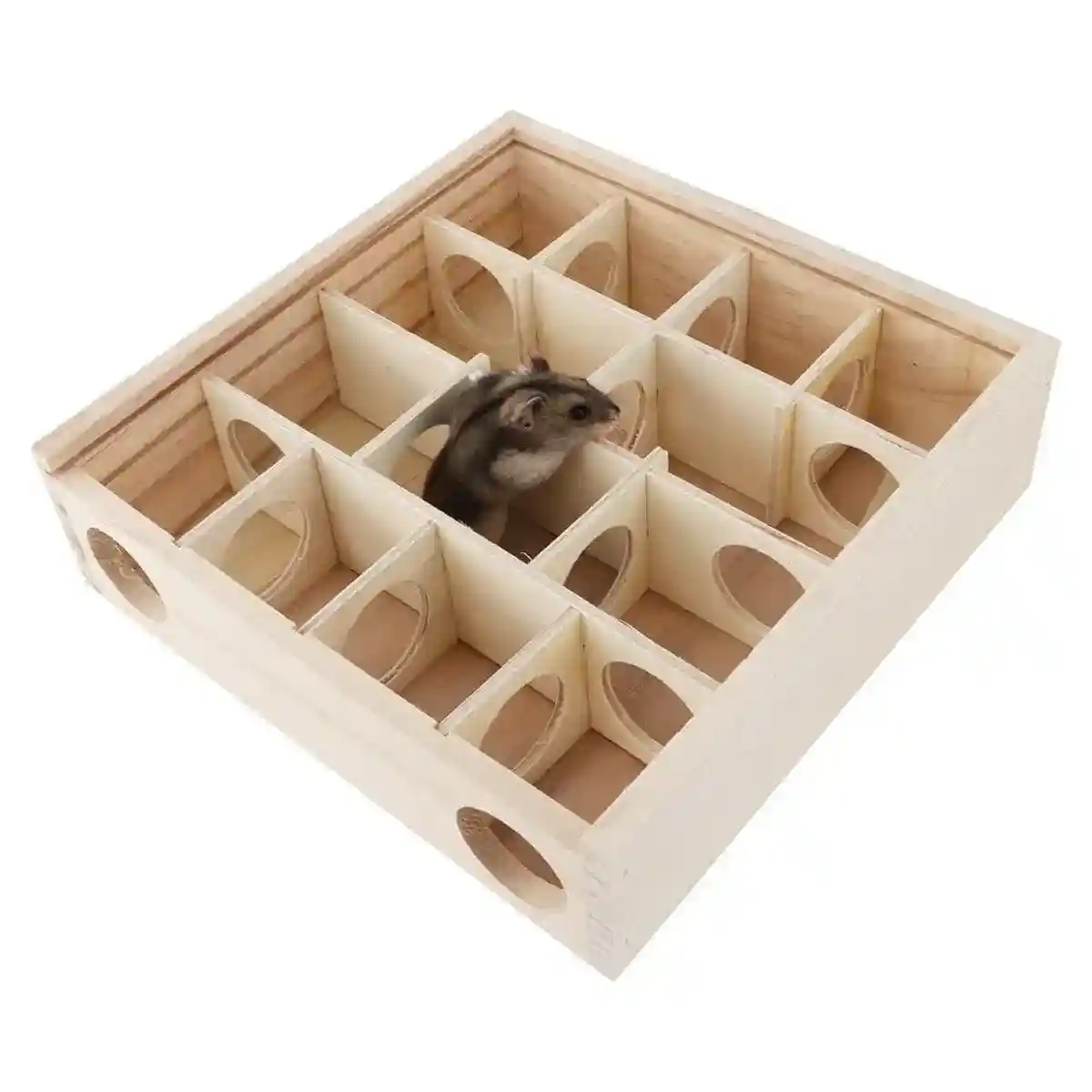 Interactive Wooden Hamster Toy Maze for Small Pets’ Play & Exercise - Image 3