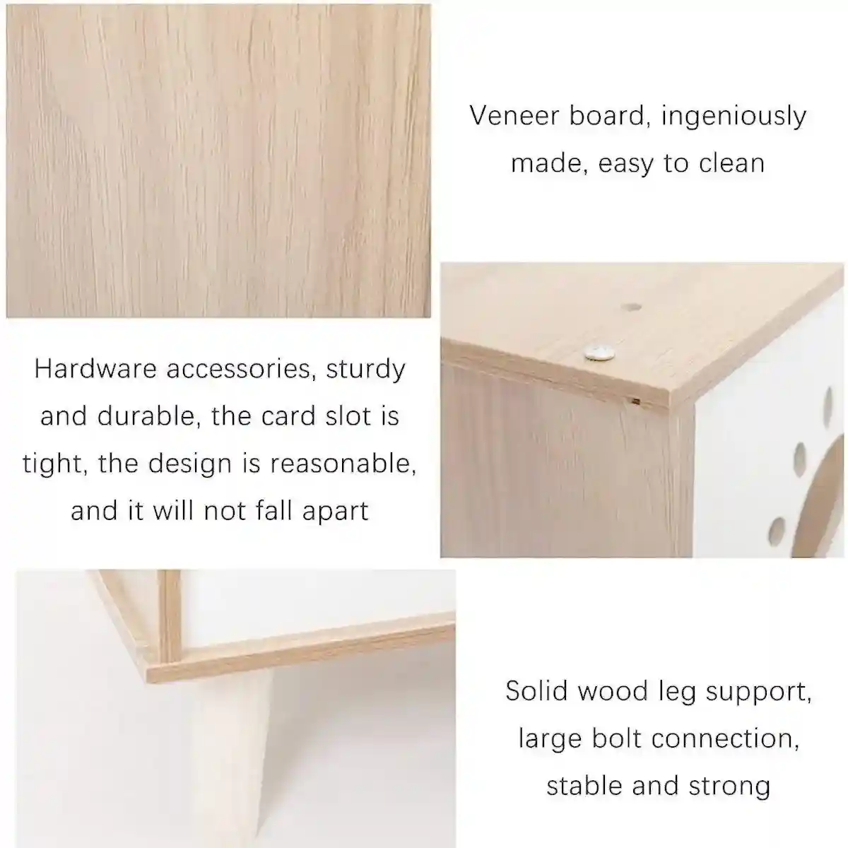 Wooden Pet House Modern Cat Dog Bed Furniture - Image 11