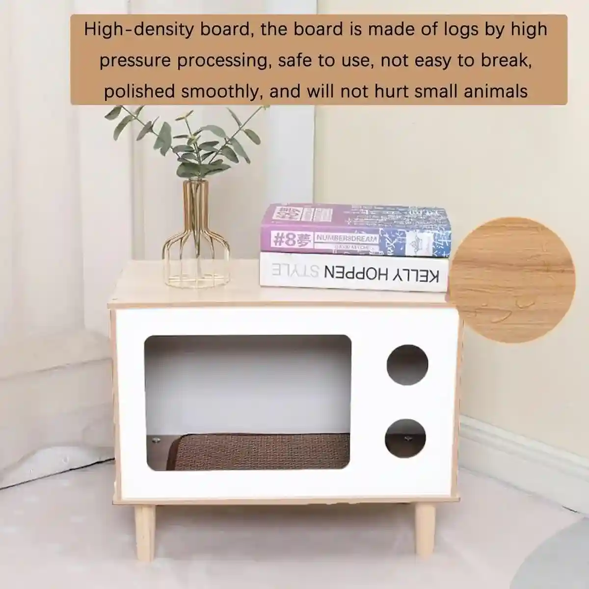 Wooden Pet House Modern Cat Dog Bed Furniture - Image 12