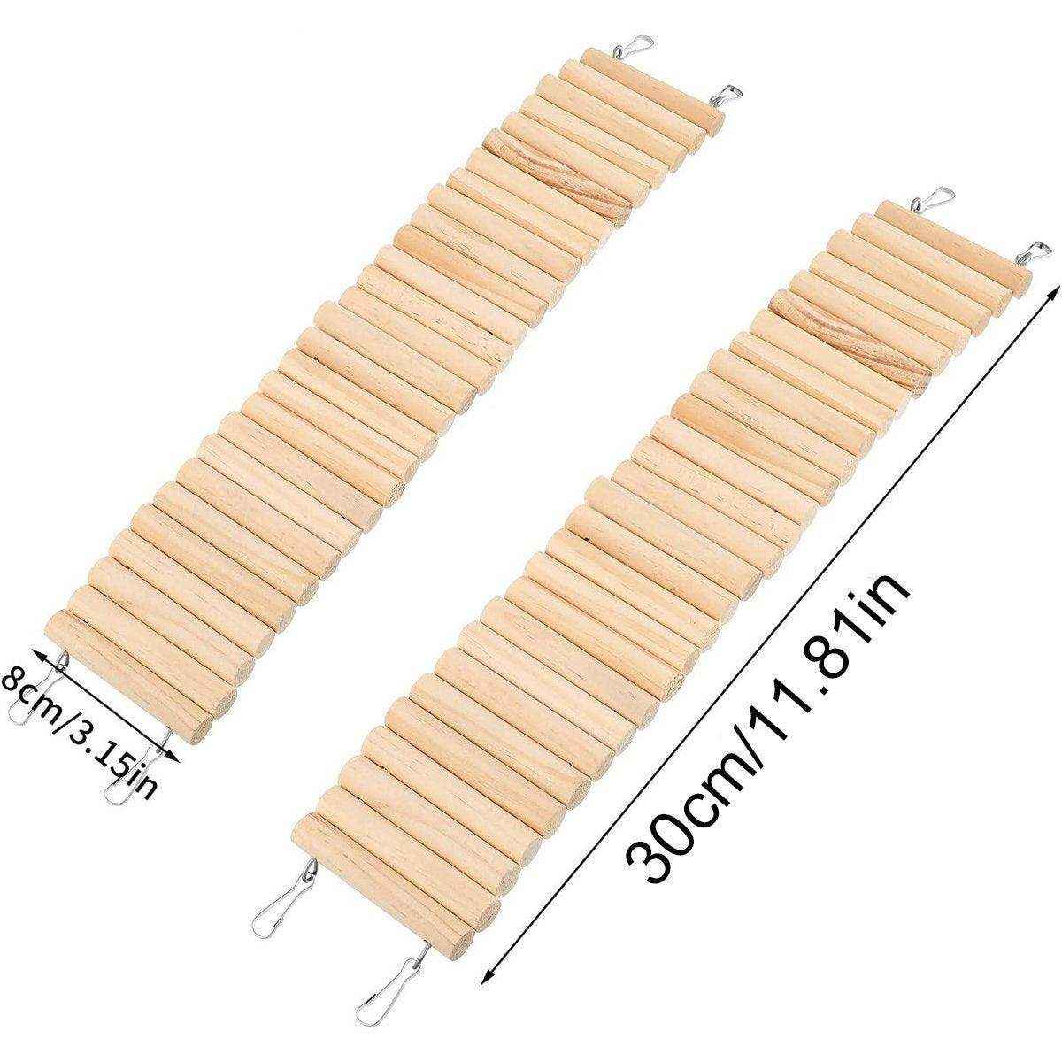Wooden Hamster Toy Furniture Small Fence Climbing Stairs Arch Bridge for Pets - Image 8