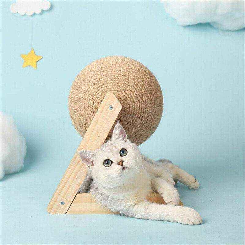 Interactive Wooden Sisal Cat Scratcher Ball Toy For Indoor Cats - Image 3