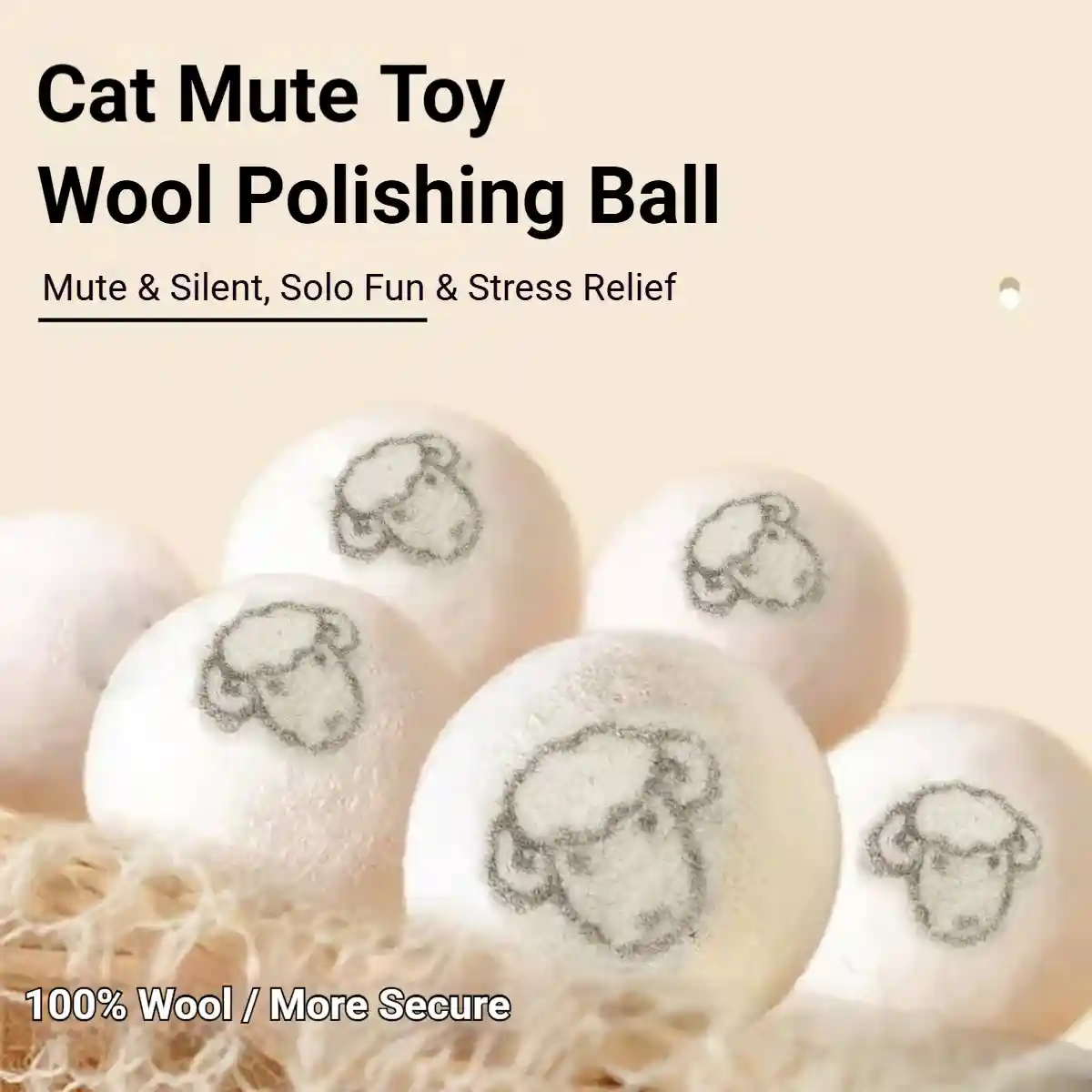 Wool Ball Cat Toy Bite-resistant Molar Self-relief Artifact For Pet Cat Tease Stick Kitten Kitten Toy - Image 3