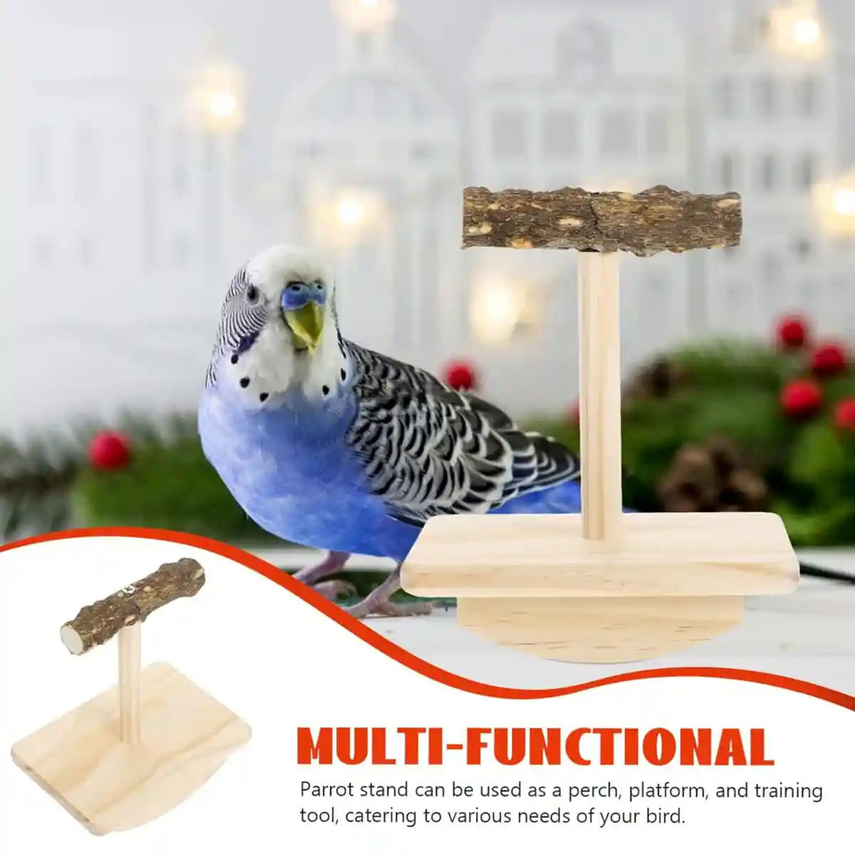 Natural Zanthoxylum Parrot Platform Stand for Claw Grinding & Resting - Image 11