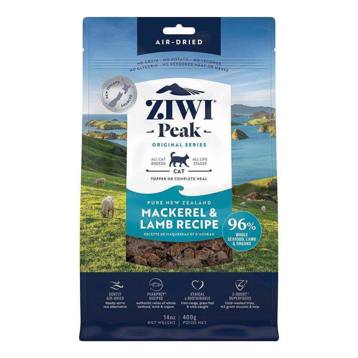ZIWI Peak Air Dried Cat Food Mackerel & Lamb 400g/1kg Dry Cat Food - Image 11