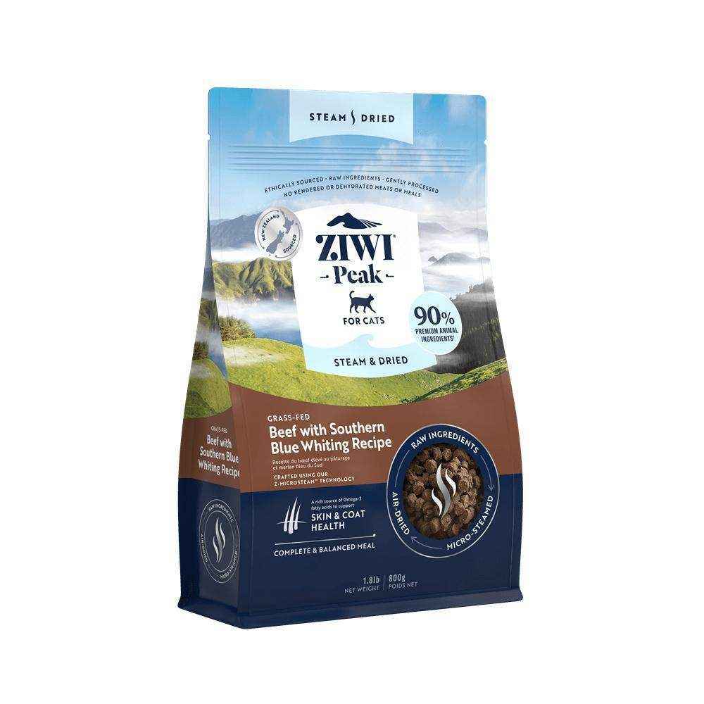 Ziwi Peak Steam Dried Cat Food Beef with Southern Blue Whiting - Image 3